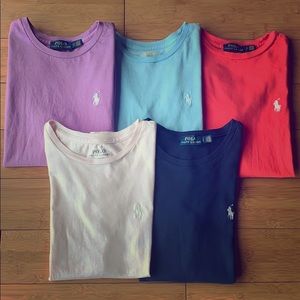 Ralph Lauren Cotton Jersey Crewneck Shirts